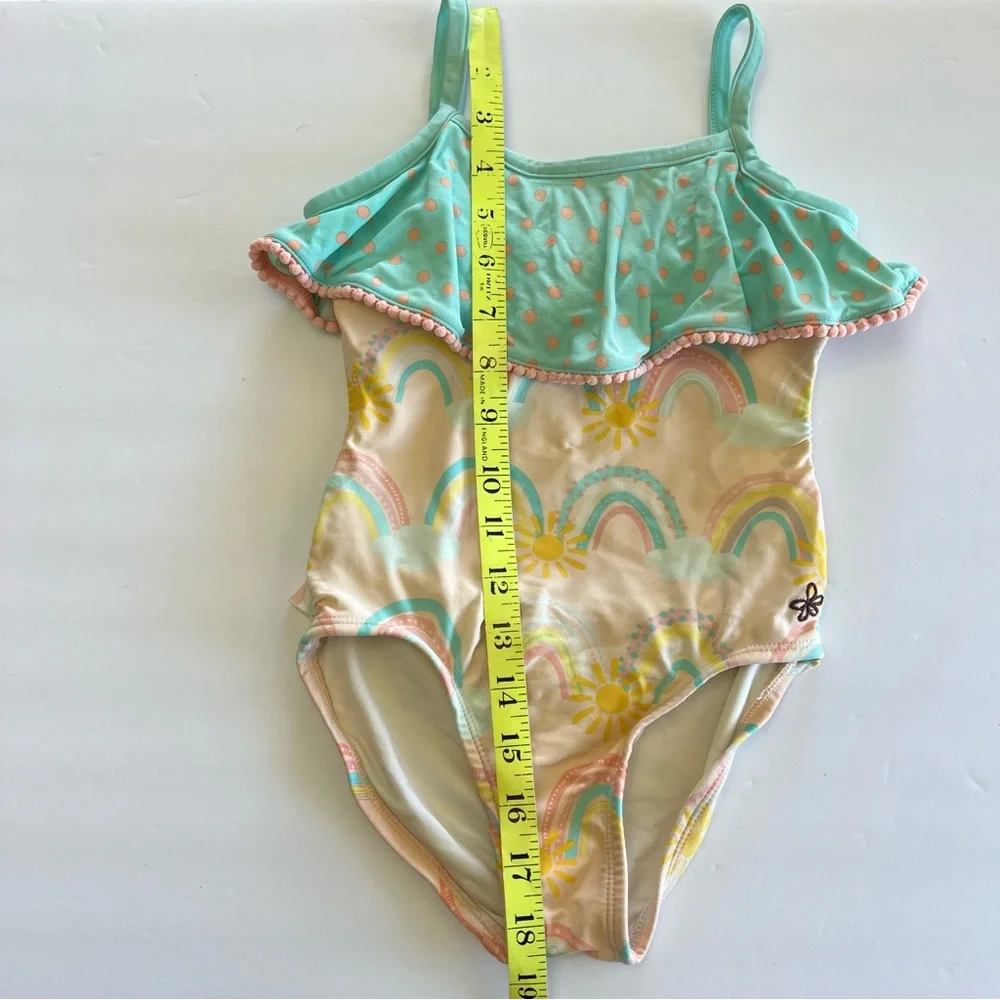 Matilda Jane Dream Chasers Rainbow Groove Swimsuit Girls Size 6 Swim Pool Beach